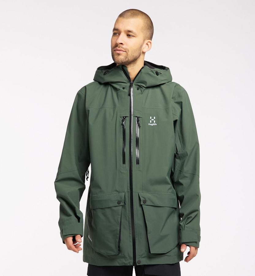 Haglöfs Mens Elation GTX Parka Dark Green New Zealand 28637UYAD